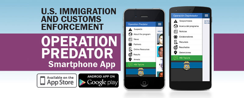 Operation Predator smartphone app