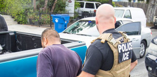 Of those arrested during the operation, which was spearheaded by ICE’s Enforcement and Removal Operations division, 169, or almost 90%, had prior criminal convictions. (Image Credit: ICE)