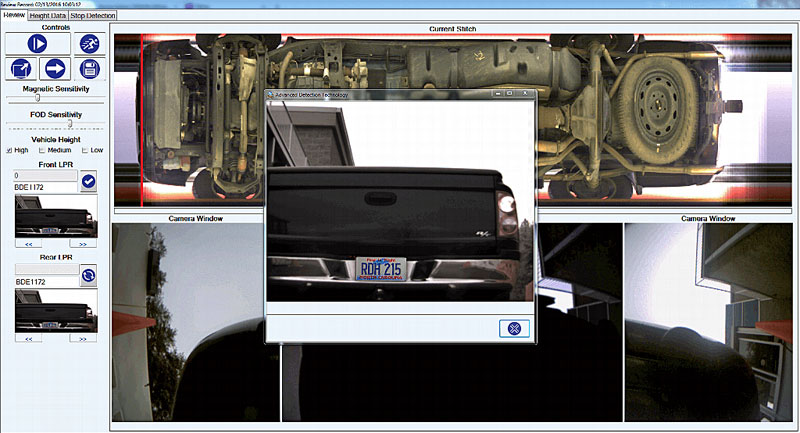 Integrated license plate recognition automatically accesses the system’s historical database and loads a comparative image, if available, from the vehicle’s most recent visit.