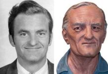 William Bradford Bishop, Jr. Should be Considered Armed and Extremely Dangerous, with Suicidal Tendencies. Bust age-progressed to age 77 (at right). Courtesy of the FBI.