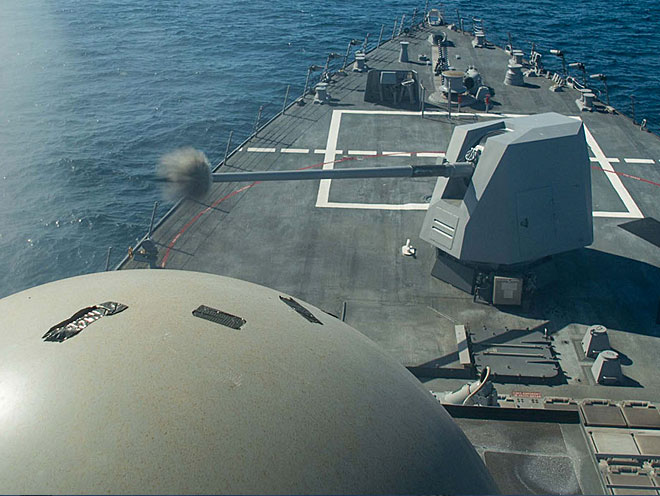Guided Missle Destroyers can Engage Targets On, Above and Below the Ocean (Image courtesy of Ingalls Shipbuilding)