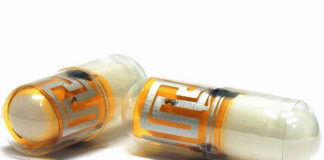 The ID-Cap is a standard hard gelatin or HPMC capsule with an embedded ingestible wireless sensor – the ID-Tag™. Each time an ID-Cap is swallowed, the ID-Tag uses etectRx’s proprietary communications technology to transmit a very low power digital message from within the patient’s stomach. (Image courtesy of eTectRx)