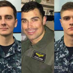 The Navy identified the three sailors lost at sea as Lt. Steven Combs, Aviation Boatswain’s Mate (Center), Airman Matthew Chialastri, (Left), and Aviation Ordnanceman Airman Apprentice Bryan Grosso.