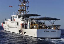 Coast Guard Cutter Robert Yered, the Coast Guard's fourth Sentinel Class patrol boat (Image courtesy of the U.S. Coast Guard by Petty Officer 3rd Class Mark Barney)