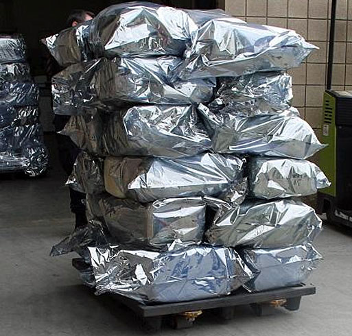 CBP officers extracted a total of 472 packages of marijuana from a cargo shipment manifested as macaroni pasta at the Otay Mesa cargo facility.