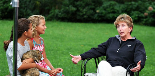 r. Kiernan discusses security with two young world changers during the making of a video for kids by kids called Minor Visions on Security.