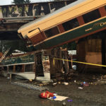 ‘Multiple’ fatalities as Amtrak train derails, dangles over highway in Washington state (Image courtesy of Trooper Brooke Bova via Twitter)