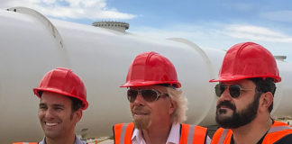 “I am excited by the latest developments at Virgin Hyperloop One and delighted to be its new Chairman,” said Richard Branson, founder of the Virgin Group and Chairman of Virgin Hyperloop One. (Image courtesy of Virgin Hyperloop One)