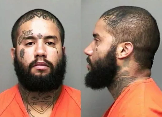 Aelix Santiago aka “Goon,” of Clarksville was one of 12 indicted on Thursday. (Image courtesy of MCSO)