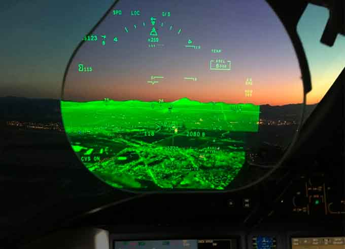 The Elbit Systems ClearVision Enhanced Flight Vision (FalconEye Falcon 8X Image courtesy of Dassault).