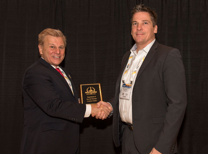 Jonathan Hunter, CEO of D13, (at right), joined over 100 professionals gathered from across North America and the Middle East to be honored from disciplines across the Security Industry in their respective fields at the 2017 ‘ASTORS’ Homeland Awards Presentation Luncheon at ISC East.