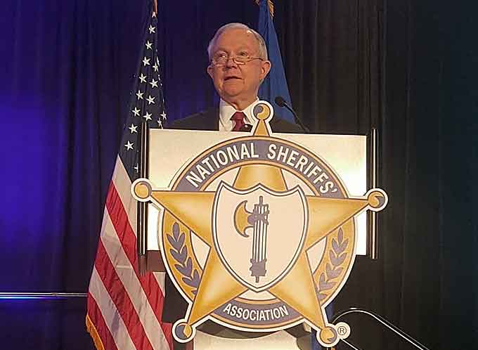 U.S. Attorney General Sessions Speaks to the National Sheriffs’ Association (Image courtesy of the National Sheriffs’ Association)