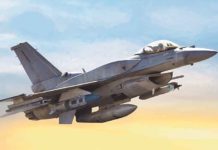 Using the company’s Digital Light Engine technology, BAE Systems will modernize head-up displays on F-16 aircraft for the United Arab Emirates. (Image courtesy of BAE Systems)