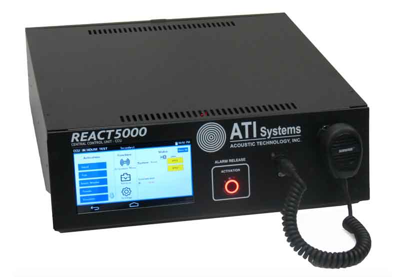Communication Control Unit (CCU) The React 5000 CCU includes an advanced touch screen display.