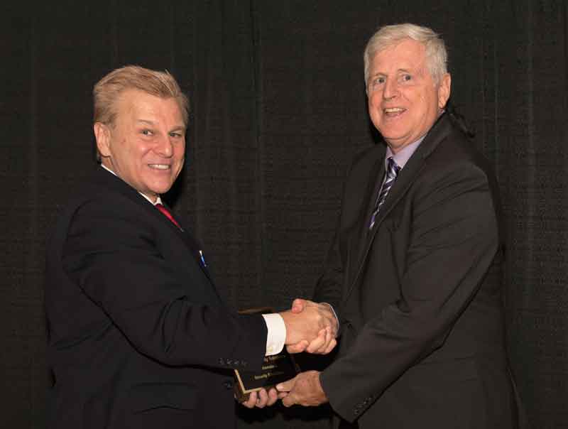 Doug Haines, accepting the award for 'Excellence in Homeland Security' in the 2017 ‘ASTORS’ Homeland Security Awards Program at ISC East