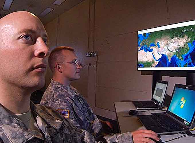Geospatial engineering help create a common operational picture through the collection of information about a physical operating environment. (Image courtesy of the U.S. Army)