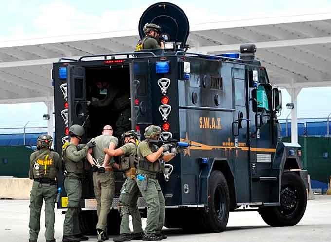 Miramar’s SWAT team had been training in Coral Springs near the high school at the time of the shooting rampage and was placed on standby after the active-shooter report came in. (Image courtesy of the Broward County Sheriff's Office)