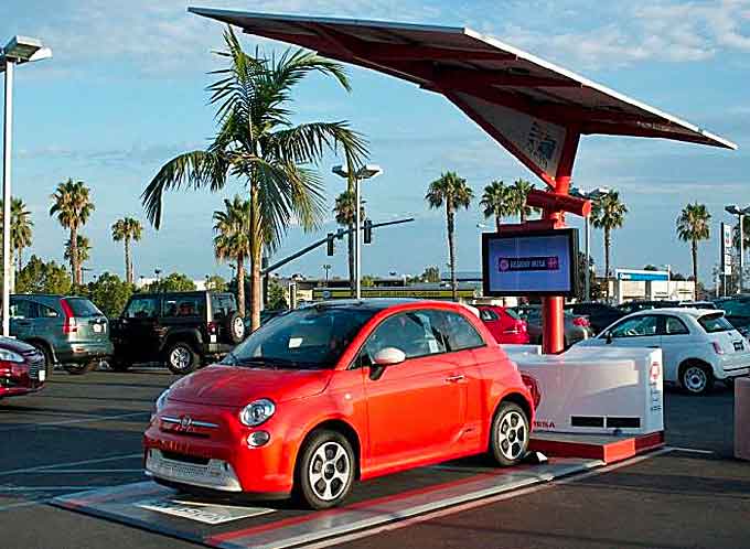 Envision Solar’s patented EV ARC™ is the worlds only transportable, solar powered EV charging station.