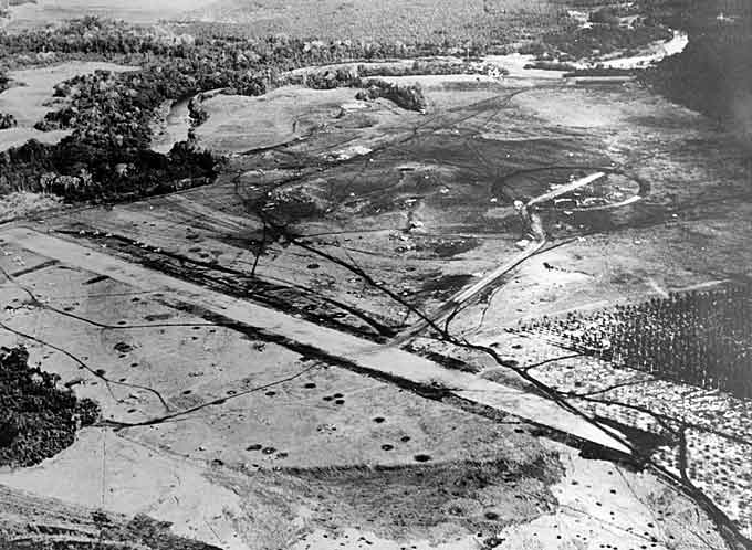 Henderson Field in late August 1942, shortly after Allies began operations there. (Image courtesy of Wikipedia)
