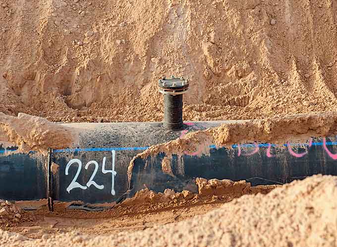 An example of a pipe that Reclamation is seeking innovative methods and technologies to detect leaks and flaws.