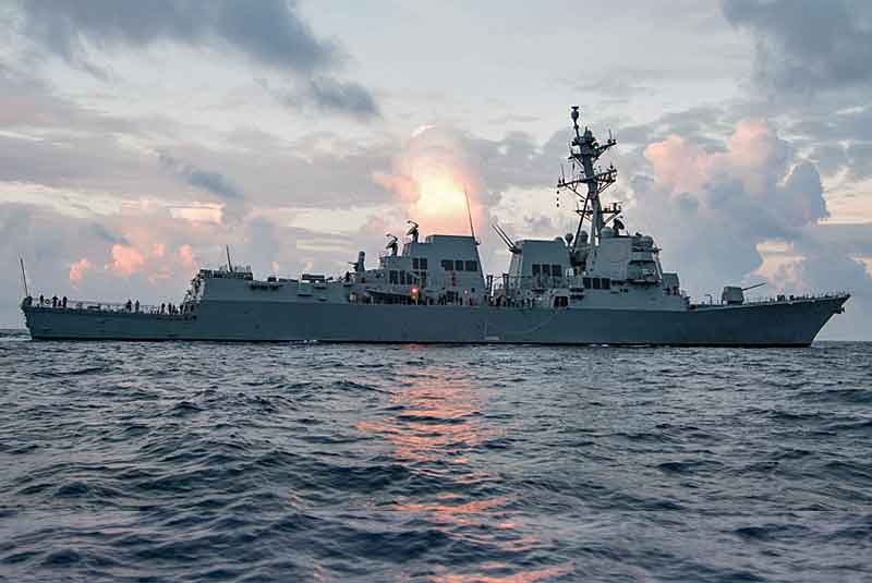 Ingalls Shipbuilding completed builder's sea trials on the future Arleigh Burke-class guided-missile destroyer USS Ralph Johnson (DDG 114). The ship spent more than three days in the Gulf of Mexico testing the ship's main propulsion, combat and other ship systems. (Courtesy of the U.S. Navy by Andrew Young)