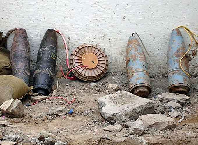 Ammunition rigged for an IED discovered by Iraqi police in Baghdad