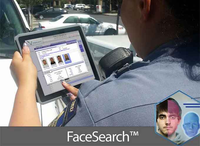 Facial recognition software quickly compares one face with a lot of other faces to see if there is a potential match. That’s it. Cops do the same thing every day in a manual way, by knocking on doors with a photo, or having crime victims look through hundreds of mugshot photos; facial recognition just automates the process.