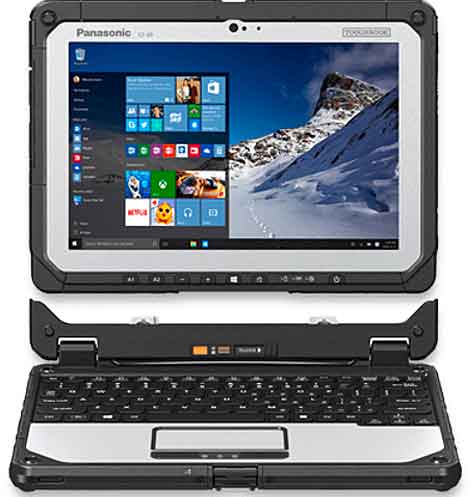 Pictured here, The Panasonic Toughbook® 20 is a fully rugged, lightweight laptop that easily detaches to become a 10.1" tablet. And it only takes one hand.