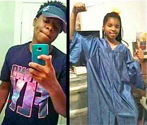 Police said Tatiyana Coates, 11, (at right) and her brother Daveon Coates, 15, were asleep in their home on Oct. 22, 2016, when they were shot to death.