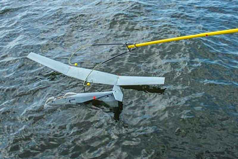 Normally, the UAS wings separate from the fuselage after landing for maritime recovery. (Courtesy of the USCG)