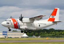 The United States Coast Guard HC-27J Spartan medium-range aircraft is intended for USCG missions such as maritime patrol, surveillance, search-and-rescue.