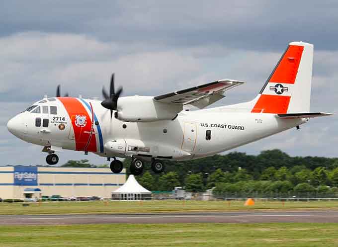 The United States Coast Guard HC-27J Spartan medium-range aircraft is intended for USCG missions such as maritime patrol, surveillance, search-and-rescue.