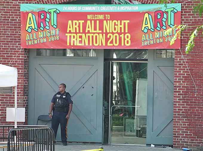 Twenty-two people including a child were injured and one of the suspected gunmen was killed after gunfire broke out during a 24-hour arts festival in Trenton, New Jersey. (Courtesy of YouTube)