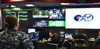 Sailors stand watch in the Fleet Operations Center at the headquarters of U.S. Fleet Cyber Command/U.S. 10th Fleet. U.S. Fleet Cyber Command serves as the Navy component command to U.S. Strategic Command and U.S. Cyber Command. U.S. 10th Fleet is the operational arm of Fleet Cyber Command and executes its mission through a task force structure. (Courtesy of U.S. Navy by Mass Communication Specialist Samuel Souvannason)