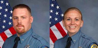 Wyandotte County Sheriff's Deputies Patrick Rohrer, 35, and Theresa King, 44, died from gunshot wounds after a shooting Friday morning outside the county courthouse annex. (Courtesy of the Wyandotte County Sheriff's Department)