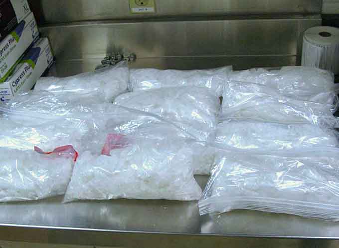 12 packages of methamphetamine confiscated from a U.S. citizen. (Courtesy of U.S. Border Patrol)