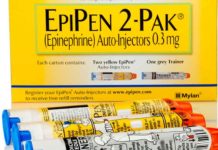 In a move meant to help ease shortages of EpiPen (epinephrine) auto-injectors, the US Food and Drug Administration (FDA) has extended by 4 months the expiration date of specific lots of 0.3-mg products marketed by Mylan. (Courtesy of Mylan)