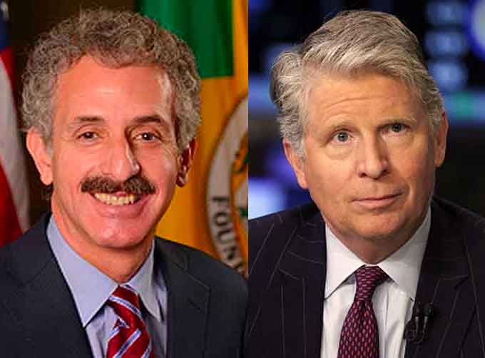 Los Angeles City Attorney Mike Feuer and Manhattan District Attorney Cyrus Vance Jr.