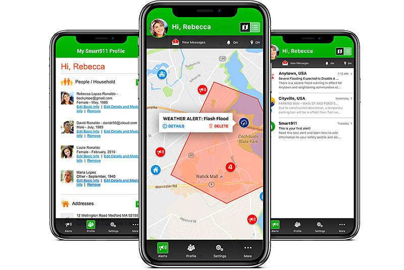 With the Smart911 app, your community members can easily sign up for Smart911 from anywhere and receive weather alerts relevant to them wherever they are.