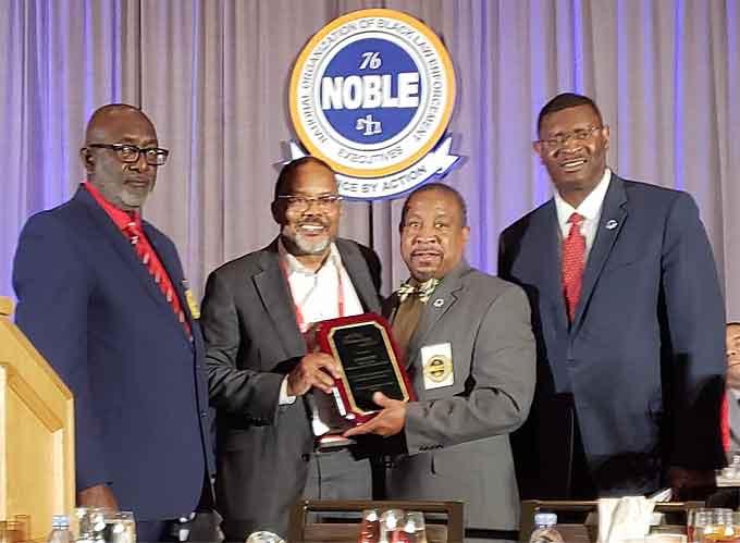 ShotSpotter CEO Ralph Clark received the NOBLE (National Organization of Black Law Enforcement Executives) Technology Award, presented to an individual or organization who is a strong advocate of technology that benefits law enforcement and public safety.