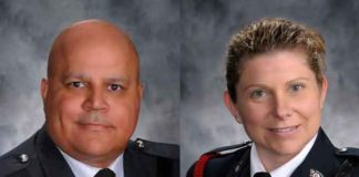 Robb Costello and Sara Burns were identified as the two officers killed in a shooting on Friday, August 10, 2018.  (Courtesy of the Fredericton Police Department)