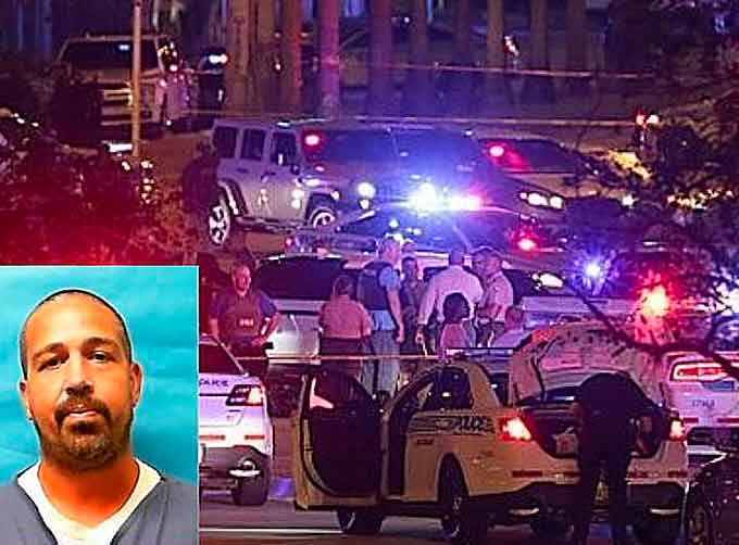 A fugitive was killed by police after he used an assault rifle to open fire at officers Thursday night near Miami International Airport, authorities said.