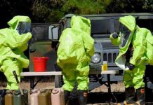 On April 12, 2017 Ryan Keith Taylor allegedly made and set off a chemical weapon in the Kisatchie National Forest, releasing chlorine gas which injured several investigators and started a fire.