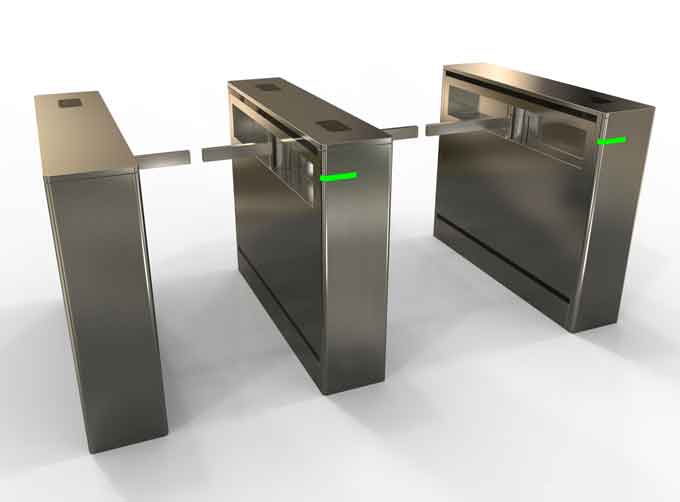 Pedestrian entrance control devices physically prevent access to those without proper credentials. (Courtesy of Automatic Systems America)