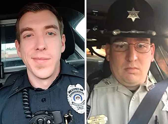 Brookhaven Police Departments Officer James White (at right), and Cpl. Zach Moak (at left) were killed in the line of duty on the morning of Saturday, Sept. 29, 2018. (Courtesy of the MS Dept. Public Safety)
