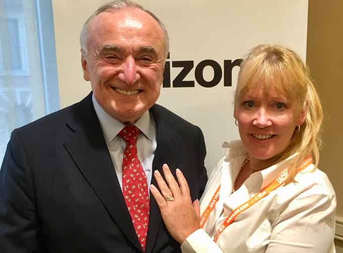 Former NYPD and LAPD Commissioner Bill Bratton with AST Editorial Director Tammy Waitt