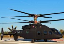 Sikorsky and Boeing provide the first peek at the new SB>1 DEFIANT™ helicopter, one of two designs participating in the U.S. Army’s Joint Multi-Role-Medium Technology Demonstrator Program. (Courtesy of the Sikorsky-Boeing Team)