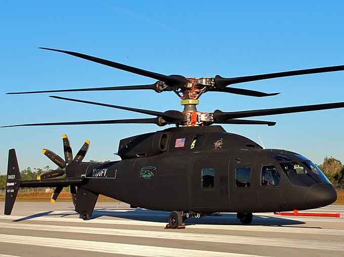 Sikorsky and Boeing provide the first peek at the new SB>1 DEFIANT™ helicopter, one of two designs participating in the U.S. Army’s Joint Multi-Role-Medium Technology Demonstrator Program. (Courtesy of the Sikorsky-Boeing Team)