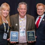 Howard Ryan, Founder & CEO of Desktop Alert, and Owner of Metis Secure Solutions, accepting two 2018 ‘ASTORS’ Awards for their industry-leading ‘Less Than One Minute’ network-centric emergency mass notification solutions.