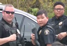 Two Henry County Georgia police officers were shot on Thursday and the suspect gunman remains barricaded inside a home with at least one teenage hostage, according to authorities. (Courtesy of YouTube)